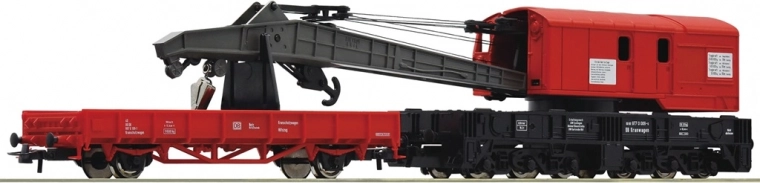 Wagon-grue Roco avec voiture de protection DB AG, H0