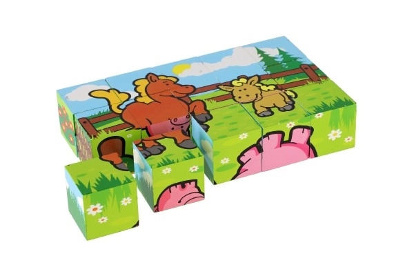 Blocs en bois Mes premiers animaux 15 pcs