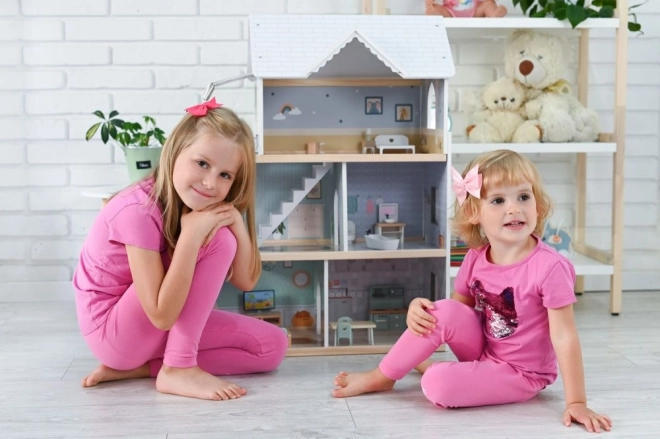 Grande maison de poupées en bois