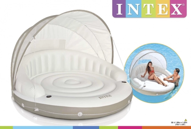 Chaise longue gonflable avec filet