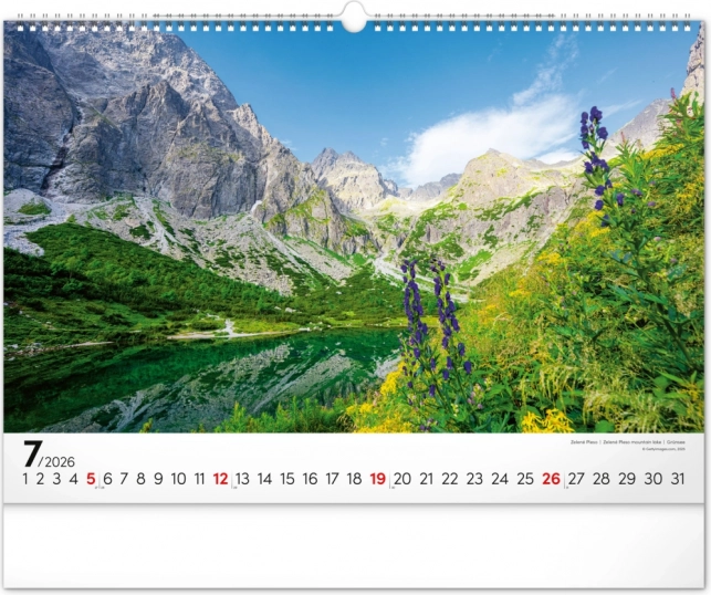 Calendrier mural Magiques Tatras 2026