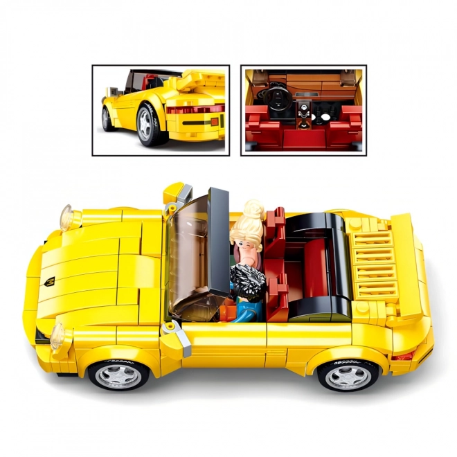 Voiture de sport jaune Sluban ModelBricks