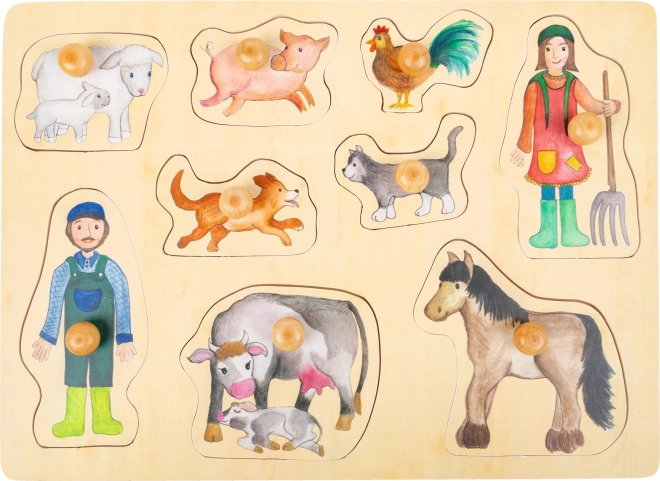 Puzzle en bois La vie à la ferme small foot