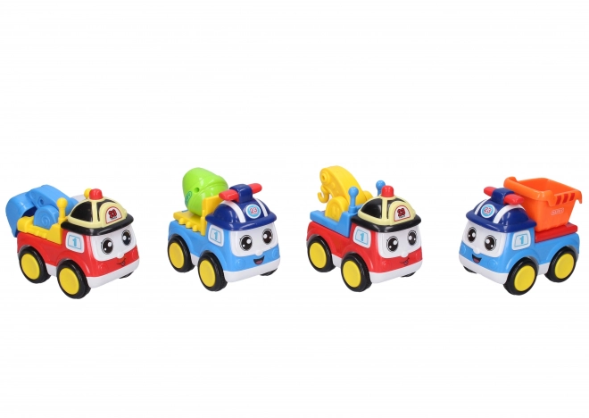 Voiture de construction avec visage 13 cm