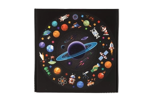 Puzzle rond espace 1000 pièces 65x65cm dans boîte 23x23x5,5cm