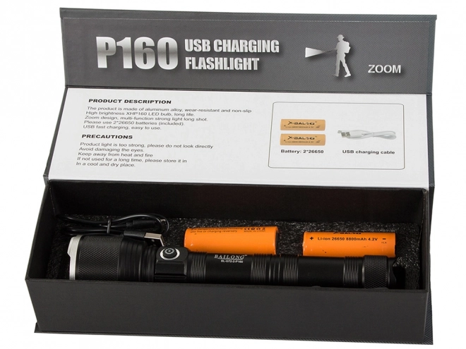Lampe tactique militaire Bailong avec Cree LED XHP160