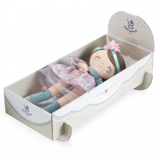 DeCuevas 20045 Poupée en Peluche PROVENZA - 36 cm avec berceau