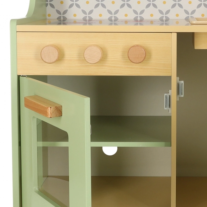 Cuisinière en bois MDF menthe pour enfants