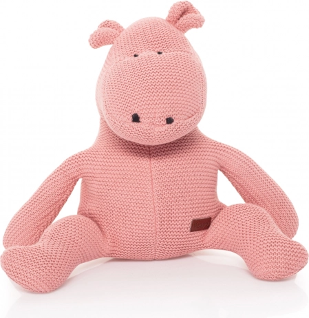 Jouet tricoté Hippopotame, Rose
