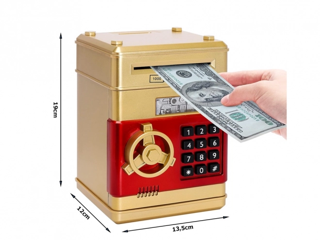Coffre-fort électronique avec code d'accès doré
