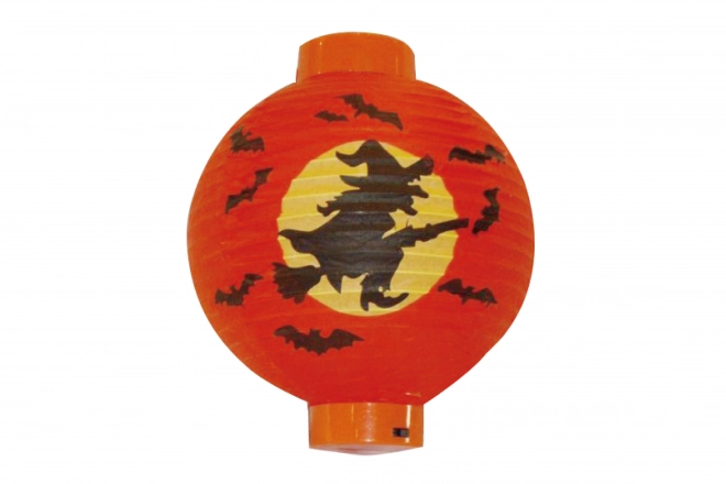 Lampion d'Halloween avec sorcière à piles - 20 cm