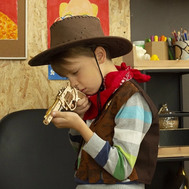 Puzzle mécanique en bois 3D Revolver Corsac RoboTime