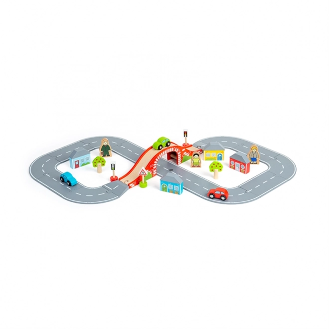 Route en bois en forme de huit Bigjigs