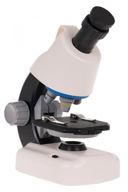 Microscope blanc + tubes à essai et accessoires