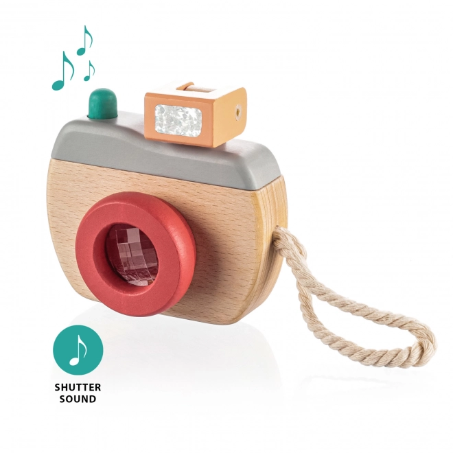 Appareil photo en bois, Gris