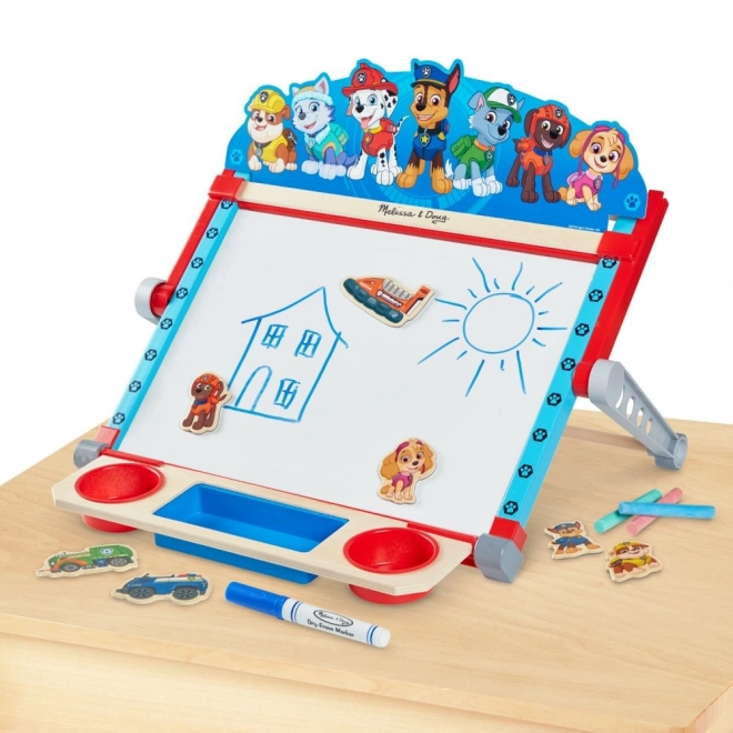 Patrouille de pattes - centre artistique de table 4 en 1