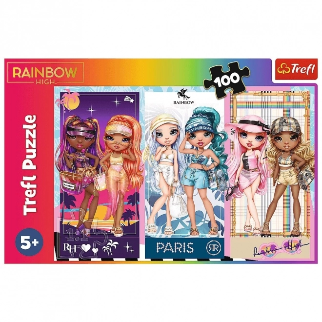 Puzzle 100 pièces Poupées Arc-en-ciel Rainbow High