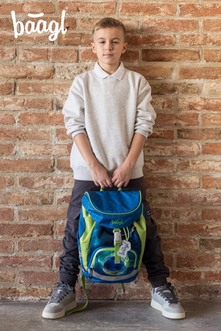 BAAGL 3 SET Airy Ballon de Football : sac à dos, trousse, sac à cordon
