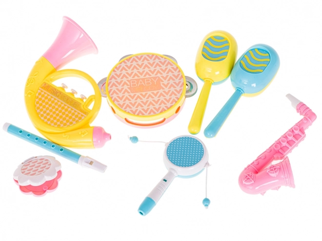 Ensemble d'instruments de musique pastel