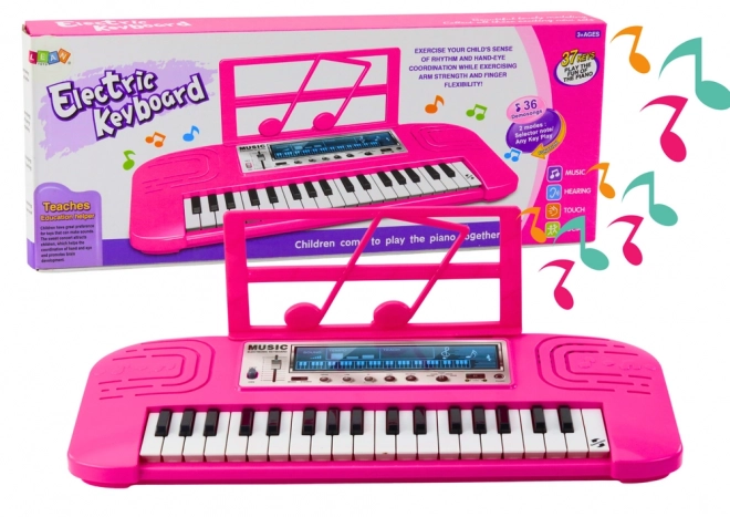 Piano électrique pour enfants 36 mélodies rose