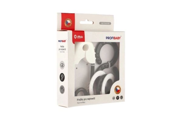 hochet noir et blanc épingle et huit - 2 pièces