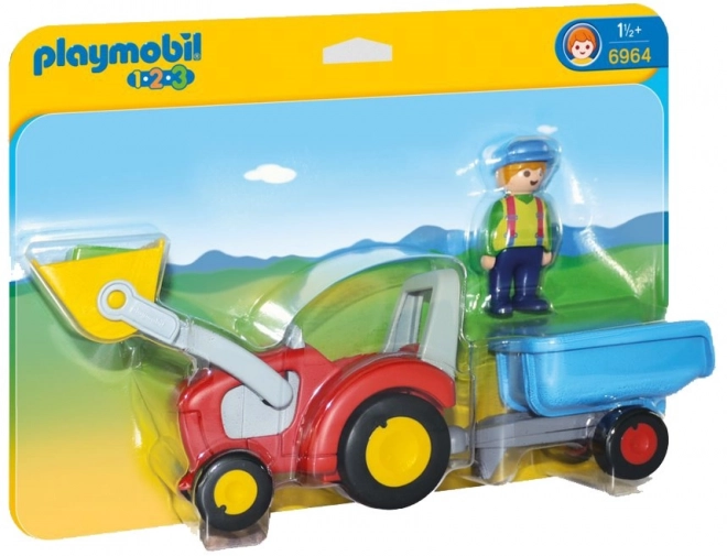 PLAYMOBIL® 1.2.3 6964 Tracteur avec remorque