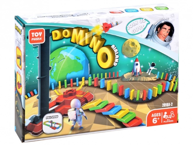 Domino cosmique avec fusée - jouet éducatif