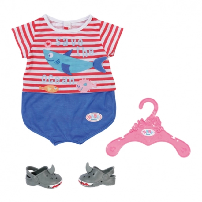 BABY born pyjama et chaussons, bleus, 43 cm