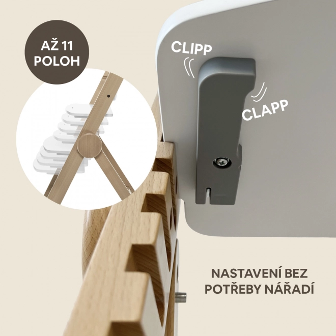 Chaise haute en bois Clipp & Clapp, Noir
