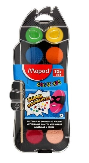 Aquarelles Maped Color'Peps 12 pièces