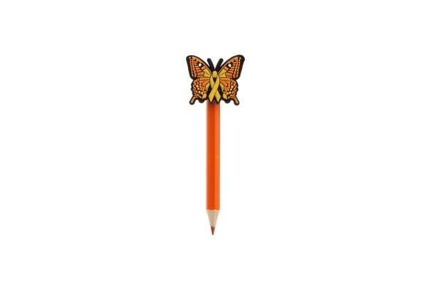 Crayon avec motif papillon en bois