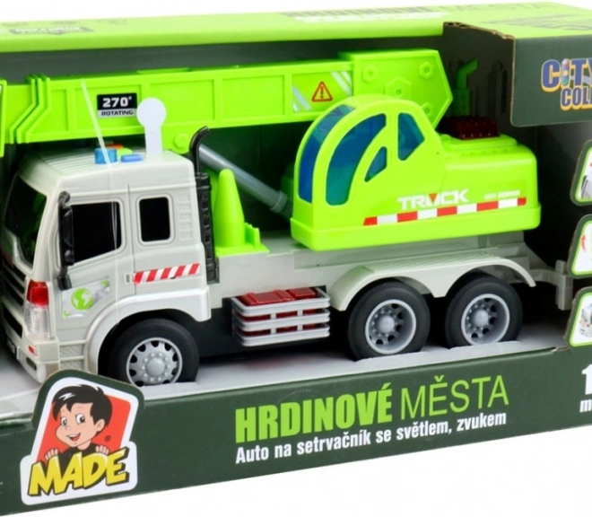 Grue automobile à inertie avec lumière et son