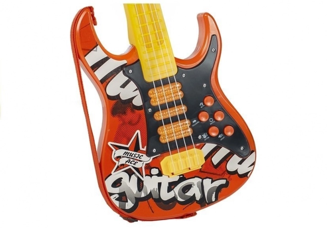 Guitare électrique pour enfants avec microphone – rouge
