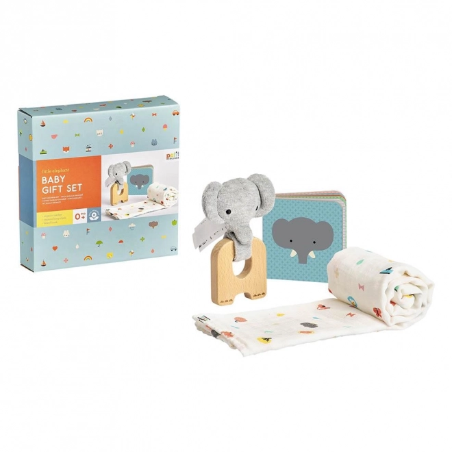 Petit Collage Coffret cadeau pour bébé éléphant