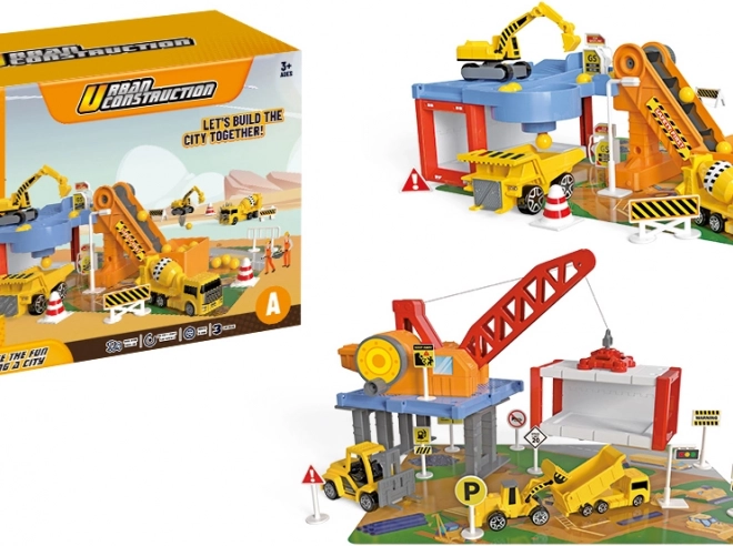 Garage pour véhicules de construction
