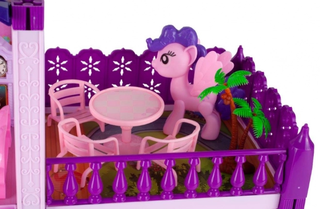 Maison de poupée avec poneys