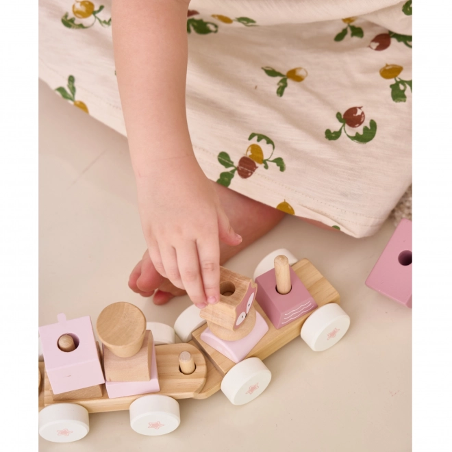 Viga PolarB circuit de train rose avec wagons et blocs