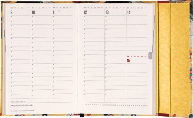 NOTIQUE Agenda magnétique quotidienne Gustav Klimt 2025, 11 x 16 cm