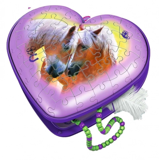 RAVENSBURGER puzzle 3D Cœur Cheval 54 pièces