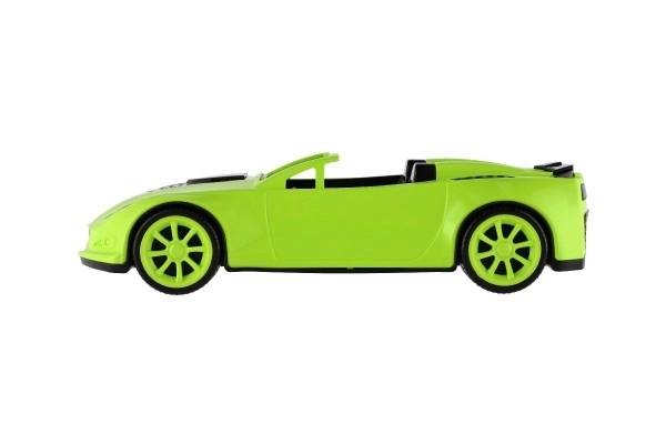 Voiture sportive en plastique 16x38cm en roue libre 3 couleurs en filet