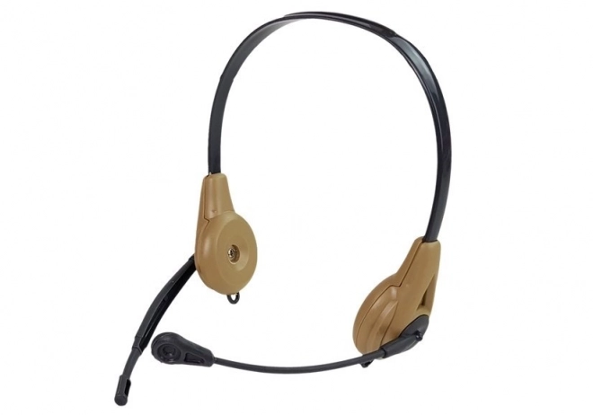 Ensemble militaire avec accessoires Pistolet Couteau Jumelles Écouteurs Sifflet Radio à ondes courtes Couleur vert clair