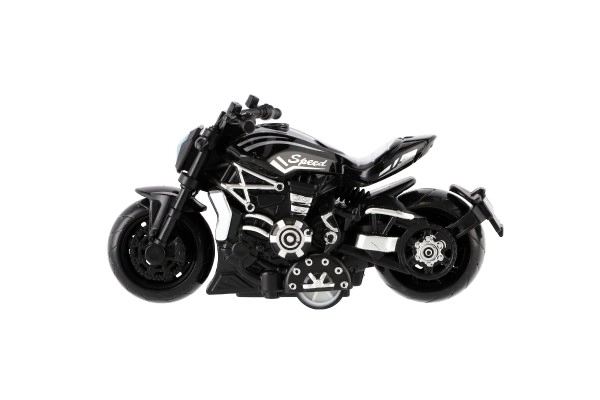 Moto métal/plastique 10 cm à rétro-friction mixte couleurs