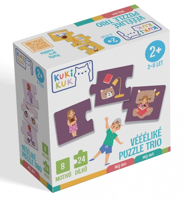 KukiKuk 80042 Véeéliké puzzle trio Mon jour