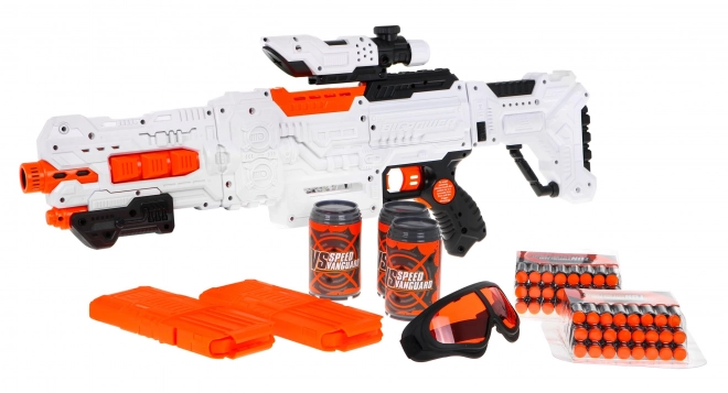 Grand fusil pour enfants 8+ Accessoires + 48 munitions souples Pistolet de jeu Pionnier rapide