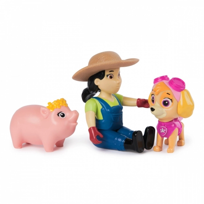 Kit de figurines La Pat' Patrouille Skye et fermière Yumi