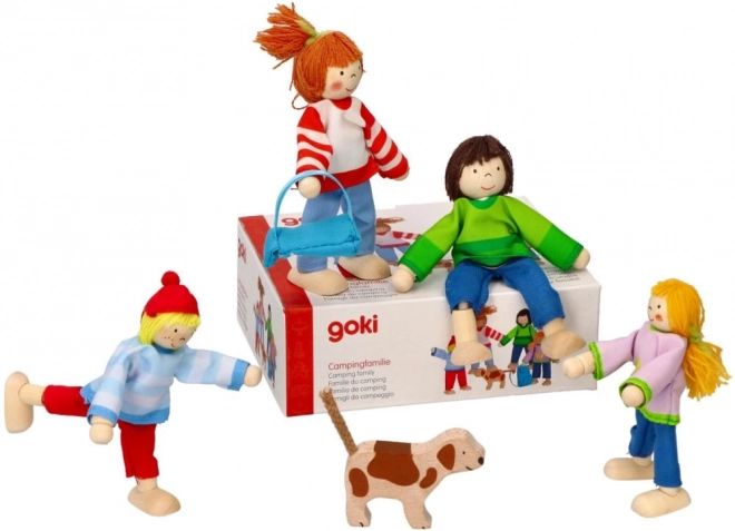GOKI poupées en bois pour maison de poupée - Famille en vacances