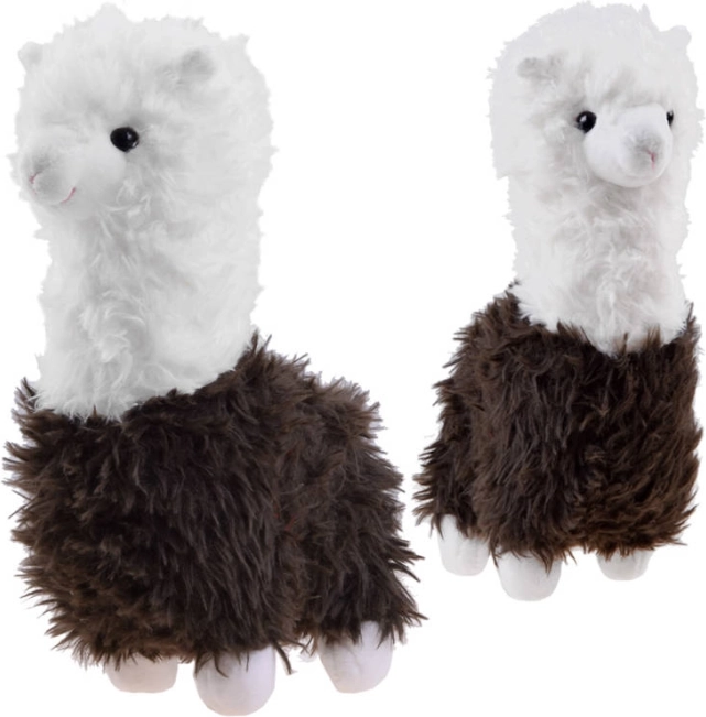 Lama alpaga en peluche 28 cm – jouet doux pour enfants – Brun