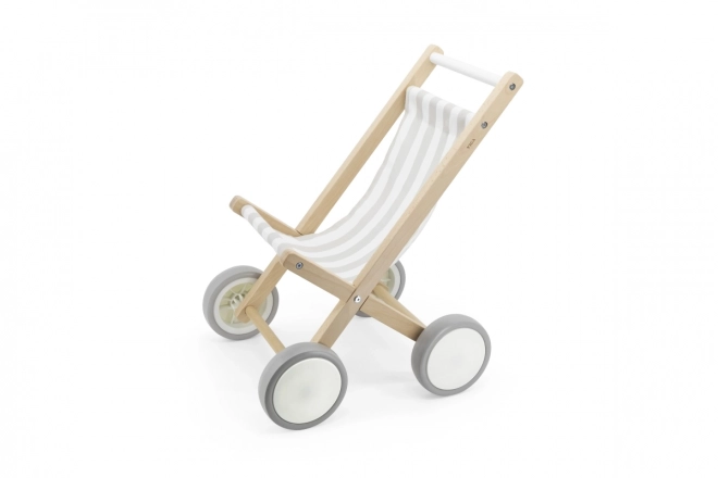 Poussette en bois pour poupées