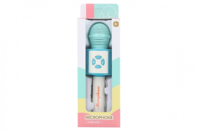 Microphone à piles bleu