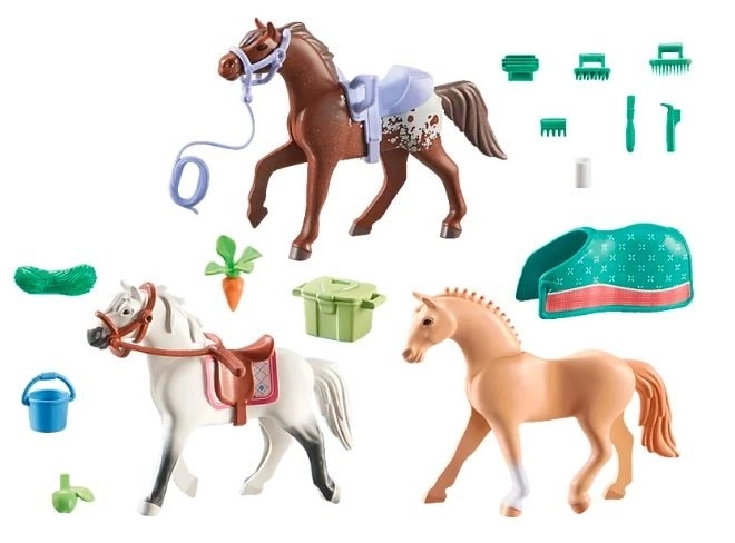 Les Chevaux de la Cascade - ensemble de trois chevaux